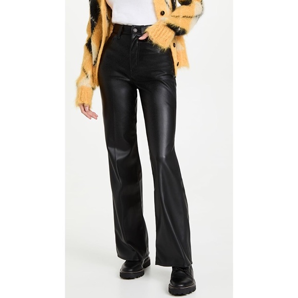 Levi's 70s Flare Faux Leather Jeans - Picture 1 of 15